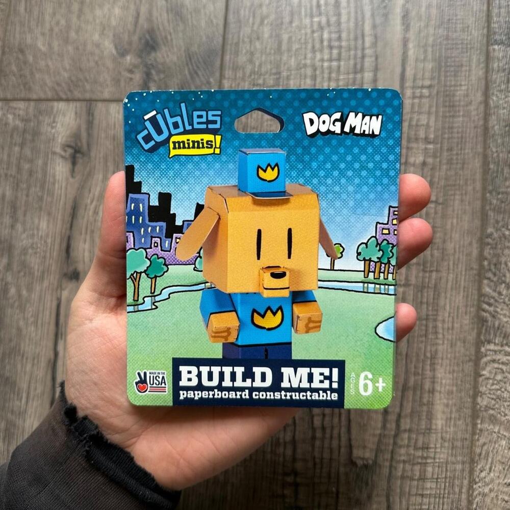 Dog Man Movie Cubles Minis Paperboard Constructible Buildable Kids Toy